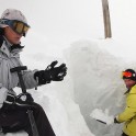 Elbrus Region, Mt.Cheget meteostation. Petr Yastrebkov and meteorologist Nina Bulatova. Photo: O.Kolmovsky