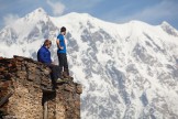 Georgia. Upper Svaneti. Mt.Skhara massive. Egor Voskoboynikov and Sergey Ilyin. Photo: Konstantin Galat