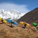 Georgia. Upper Svaneti. Mt.Skhara glacier valley. RTP team on the source of Inguri river. Photo: Konstantin Galat