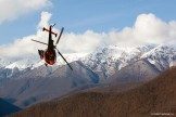 Russia. Krasnaya Polyana. Helicopter Alouette of Heliaction company. Photo: Konstantin Galat
