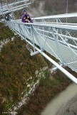 Russia. Sochi region. RTP cameraman Oleg Kolmovskiy on the SkyBridge of SkyPark. Photo: Konstantin Galat