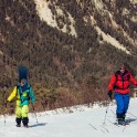 Russia. Nothern Osetia. Backcountry in Tsey valley. Kirill Anisimov and Egor Druzhinin. Photo: Sergey Puzankov