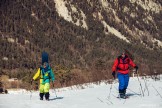 Russia. Nothern Osetia. Backcountry in Tsey valley. Kirill Anisimov and Egor Druzhinin. Photo: Sergey Puzankov