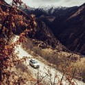 Russia. Nothern Osetia. Mountain road in Fiagdon valley. RTP project official car - Subaru Forester. Photo: Sergey Puzankov