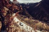 Russia. Nothern Osetia. Mountain road in Fiagdon valley. RTP project official car - Subaru Forester. Photo: Sergey Puzankov