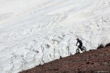 Russia. North face of Elbrus. Rider - Nikolay Pukhir. Photo: Konstantin Galat
