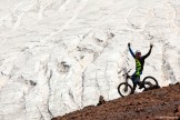 Russia. North face of Elbrus. Rider - Nikolay Pukhir. Photo: Konstantin Galat