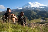 Russia. North face of Elbrus. Konstantin Galat and Gleb Ermolaev. Photo: Ludmila Zvegintseva