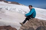 Russia. North face of Elbrus. Konstantin Galat - author of RideThePlanet project. Photo: Ludmila Zvegintseva