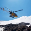 Russia. North face of Elbrus. Heliaction company's helicopter "Lama" - pilot Alexander Davydov. Photo: Ludmila Zvegintseva