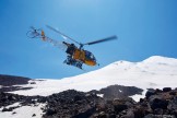 Russia. North face of Elbrus. Heliaction company's helicopter "Lama" - pilot Alexander Davydov. Photo: Ludmila Zvegintseva