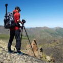 Russia. North face of Elbrus. RTP cameraman - Oleg Kolmovskiy. Photo: Ludmila Zvegintseva