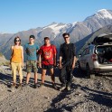 Russia. South Elbrus. Ludmila Zvegintseva, Gleb Ermolaev, Konstantin Galat and tourists. Photo: Oleg Kolmovskiy Russia. South Elbrus. Ludmila Zvegintseva, Gleb Ermolaev, Konstantin Galat and tourists. Photo: Oleg Kolmovskiy