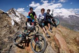 Russia. South Elbrus. Mt.Cheget, altitude 3500m. Riders - Nikoloay Pukhir, Petr Vinokurov and Vitaliy Khripunov. Photo: Ludmila Zvegintseva