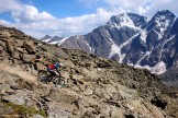 Russia. South Elbrus. Cheget massive. Rider - Vitaliy Khripunov. Photo: Ludmila Zvegintseva