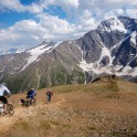 Russia. South Elbrus. Mt.Cheget slopes. Riders - Nikoloay Pukhir, Petr Vinokurov and Vitaliy Khripunov. Photo: Ludmila Zvegintseva Russia. South Elbrus. Mt.Cheget slopes. Riders - Nikoloay Pukhir, Petr Vinokurov and Vitaliy Khripunov. Photo: Ludmila Zvegintseva