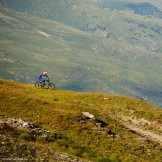 Russia. South Elbrus. Mt.Cheget slopes. Rider - Nikolay Pukhir. Photo: Ludmila Zvegintseva