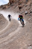 Russia. Southern slope of Elbrus. Riders - Nikolay Pukhir and Vitaliy Khripunov. Photo: Ludmila Zvegintseva