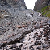 Russia. South Elbrus. Gara-Bashi valley. Riders - Nikolay Pukhir and Vitaliy Khripunov. Photo: Ludmila Zvegintseva