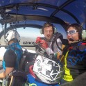 Russia. North face of Elbrus. Riders Nikolay Pukhir and Petr Vinokurov. Heliaction company's helicopter "Lama" - pilot Alexander Davydov. Photo: GoPro