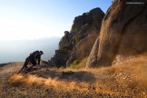 Crimea. Alushta region. Dimerdzhi massive. Rider - Petr Vinokurov. Photo: Konstantin Galat