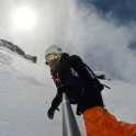 Elbrus region. Mt.Cheget slopes. Rider - Konstantin Galat. GoPro-cam selfie