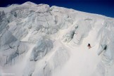 Elbrus region. Mt.Elbrus, Gara-Bashi glacier. Rider - Konstantin Galat. Photo by Oleg Kolmovskiy