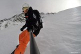 Elbrus region. Cheget massive. Rider - Konstantin Galat. Selfie