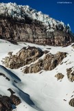 Elbrus region. Mt.Elbrus, Terskol glacier. Rider - Konstantin Galat. Photo by Sergey Puzankov