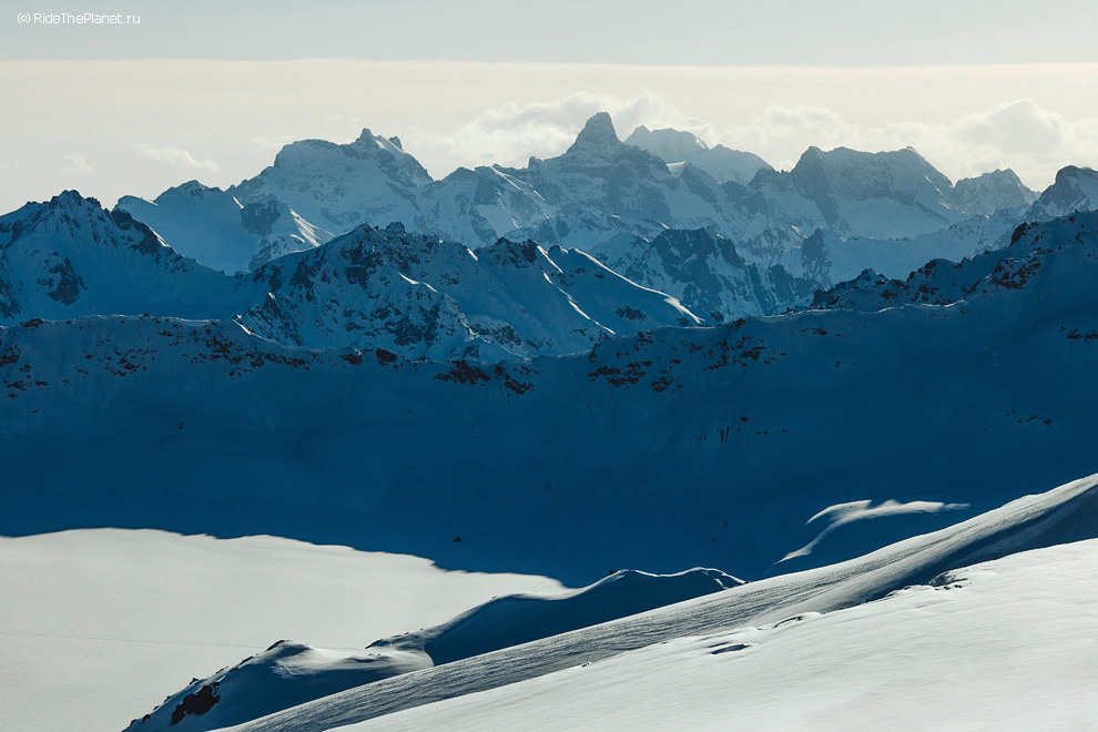 Elbrus region. View from Mt.Elbrus. Photo by Sergey Puzankov