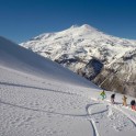 Russia, Caucasus, Elbrus region. Mt.Cheget north slopes. RTP riders. Photo by Oleg Kolmovskiy (drone)