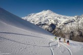 Russia, Caucasus, Elbrus region. Mt.Cheget north slopes. RTP riders. Photo by Oleg Kolmovskiy (drone)