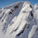 Russia, Caucasus, Elbrus region. Mt.Cheget north slopes. Rider - Konstantin Galat. Photo by Oleg Kolmovskiy (drone)