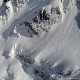 Russia, Caucasus, Elbrus region. Mt.Cheget north slopes. Rider - Konstantin Galat. Photo by Oleg Kolmovskiy (drone)