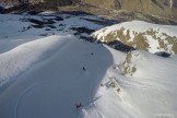 Russia, Caucasus, Elbrus region. RTP riders on Mt.Cheget slopes. Photo by Oleg Kolmovskiy (drone)