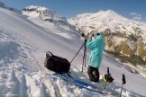 Russia, Caucasus. Filming on Mt.Cheget. RTP cameraman - Oleg Kolmovskiy.