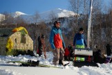 Грузия, регион Верхняя Рача. Базовый лагерь. Сергей Потапенко и Константин Галат. Фото – Владимир Горлов